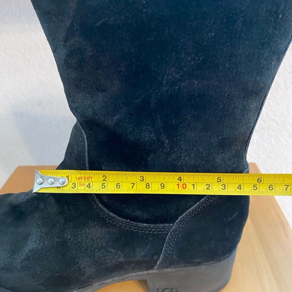 UGGS Side Zipper Suede Boots, Shearling Lining, N 1912, Black, Women's Size 10 - Picture 15 of 15